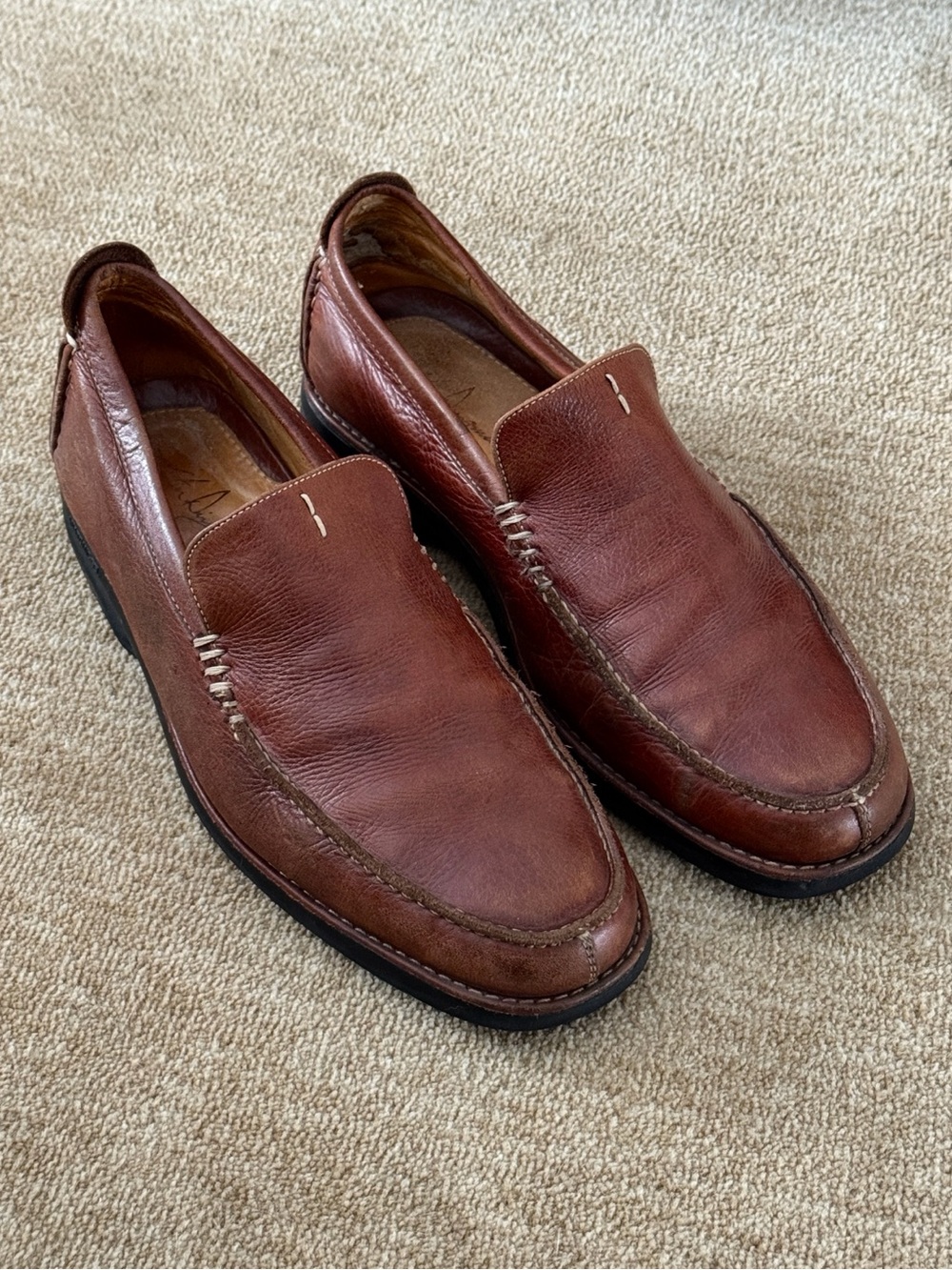 Martin Dingman Leather Slip-On Venetian Loafers